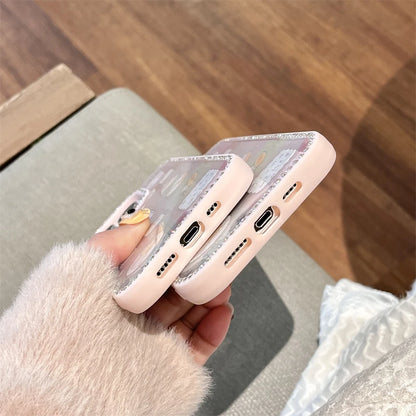 Pink Glitter Cute Hello Kitty Diamond Phone Case