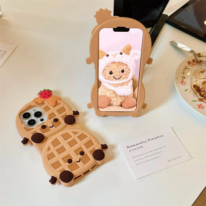 Cute Strawberry Waffles Phone Case