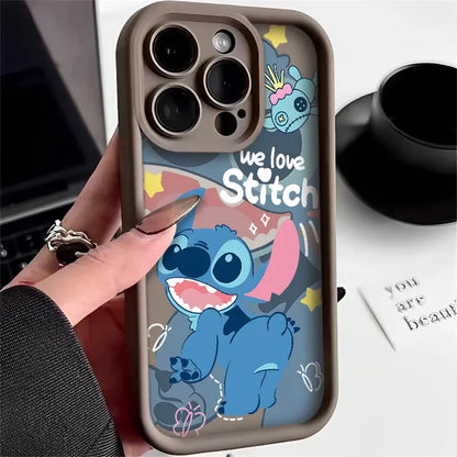 Stitch Naughty Happy Phone Case For iPhone