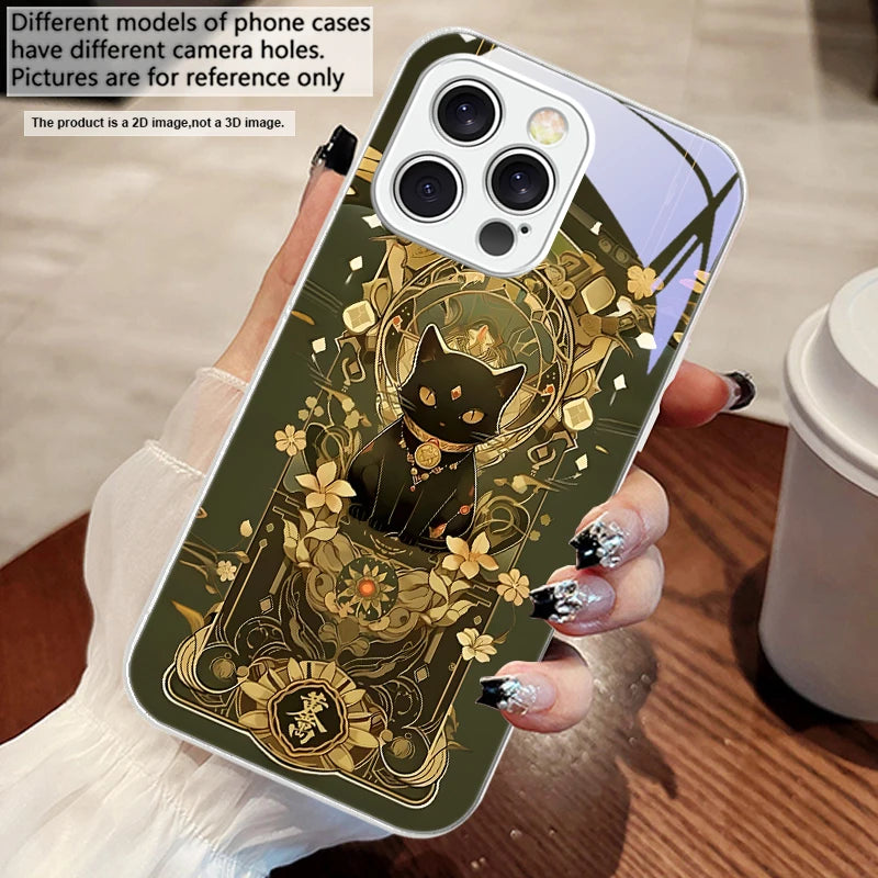 Fantasy Lucky Cat Blue For iPhone