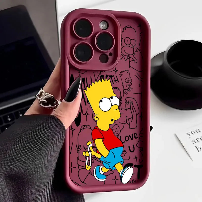 Disney Bart Simpsons Cartoon Phone Case For iPhone
