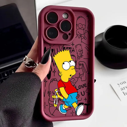 Disney Bart Simpsons Cartoon Phone Case For iPhone