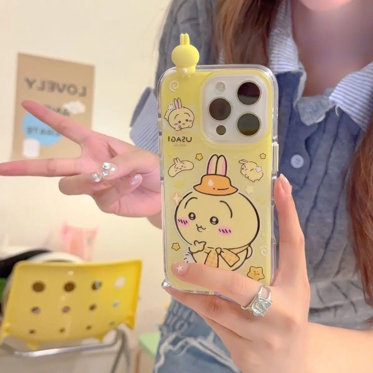Anime Chiikawa Hachiware Usagi 3D Doll For iPhone