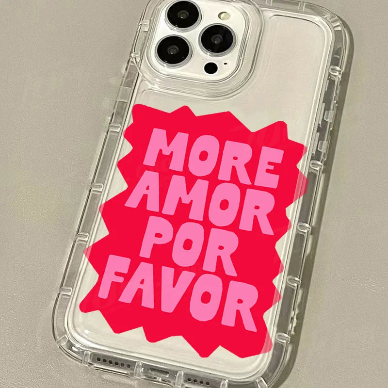 Mark Pen Graffiti More Amor Por Favor Phone Case For iPhone