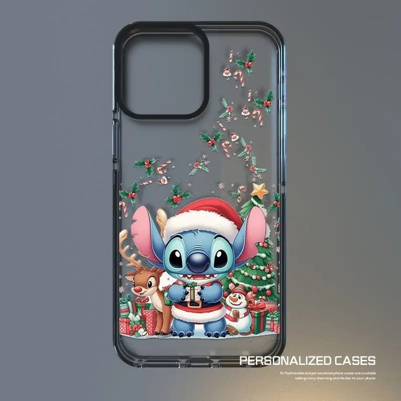 Disney Stitch Christmas Cute Phone Case For iPhone