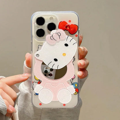 Hello Kitty Bicycle Balloon Strap Stand Phone Case For iPhone