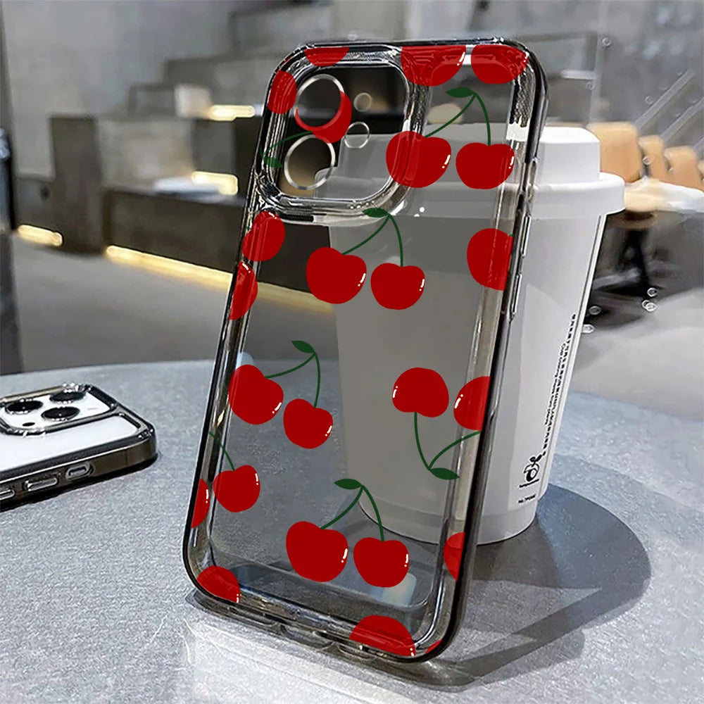 Cherry Silicone Phone Case For iPhone