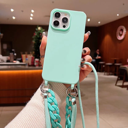 Crossbody Lanyard Cord Soft Acrylic Bracelet Case For iPhone