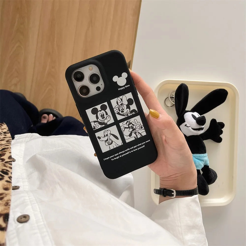 Cartoon Interesting Cute Disney Minnie Mickey Mouse  Soft Phone Case
