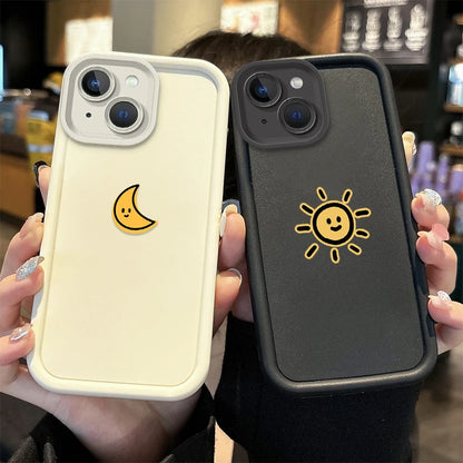 Lovely Sun Moon Soft Phone Case For iPhone