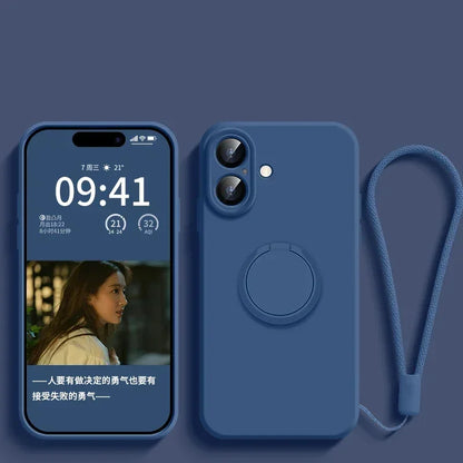 Liquid Ring Holder Stand Case For iPhone