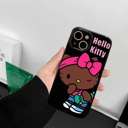 Simple Sweet Cool Handsome Skateboarding Girl HellosKittys Phone Case For iPhone