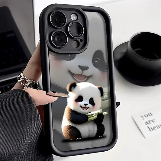 Cute Panda Soft Phone Case For iPhone