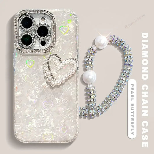 Bling Glitter Heart 3D Phone Case For iPhone