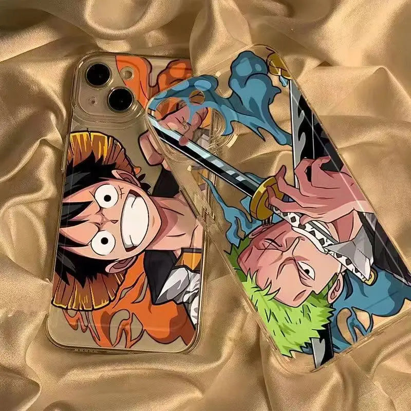3D One Piece Zoro Luffy Phone Case For iPhone