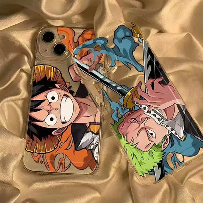3D One Piece Zoro Luffy Phone Case For iPhone