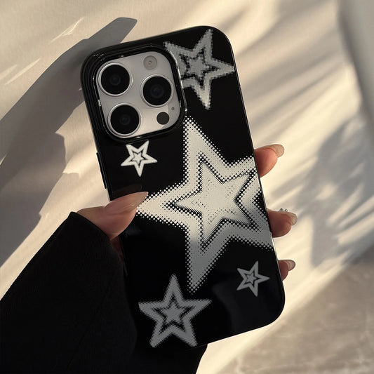 Korean Personalized Graffiti Stars Soft Phone Case For iPhone