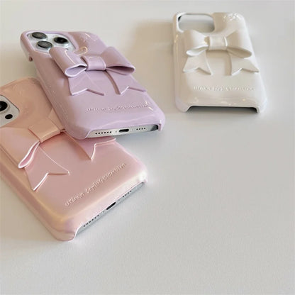 Laser Pink Bowknot Cute Phone Case