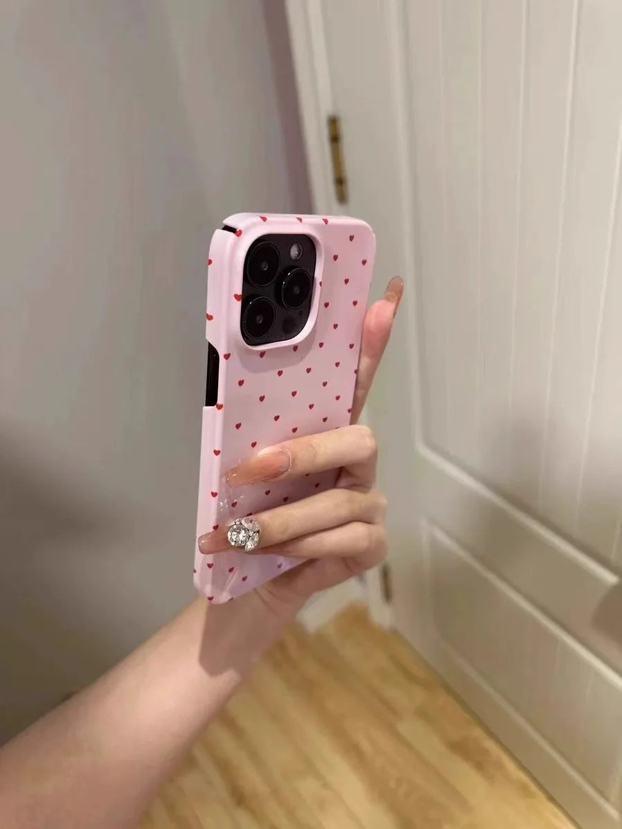 Pink Background Little Heart Phone Case