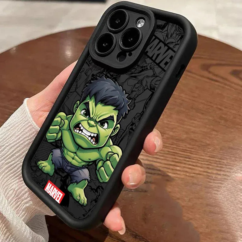 Funny Deadpool Hulk Cute Phone Case For iPhone