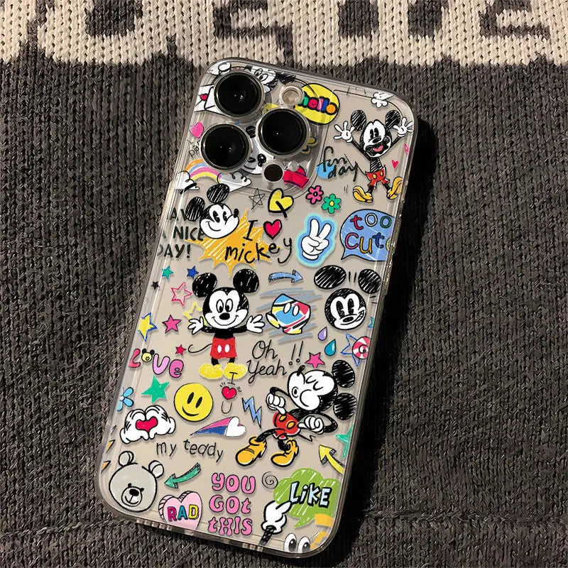 Full Screen Disney Mickey Rainbow Phone Case For iPhone