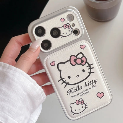 Cute Sanrio Hello Kitty Leather Pink Phone Case For iPhone