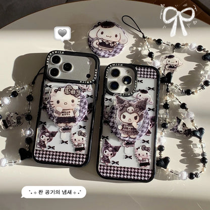 Magnetic Holder Wireless Charge Sanrio Hello Kitty Kuromi Melody Phone Case For iPhone