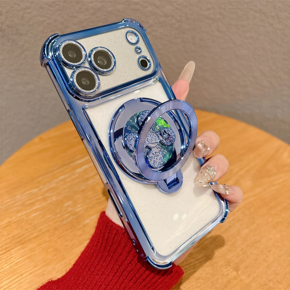 Luxury Corrugated Pattern Magnetic Wireless Charge Case For iPhone