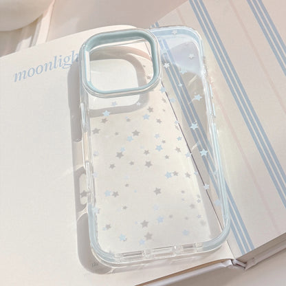 Fresh & Simple Transparent White Star Prints Clean & Lovely Phone Case