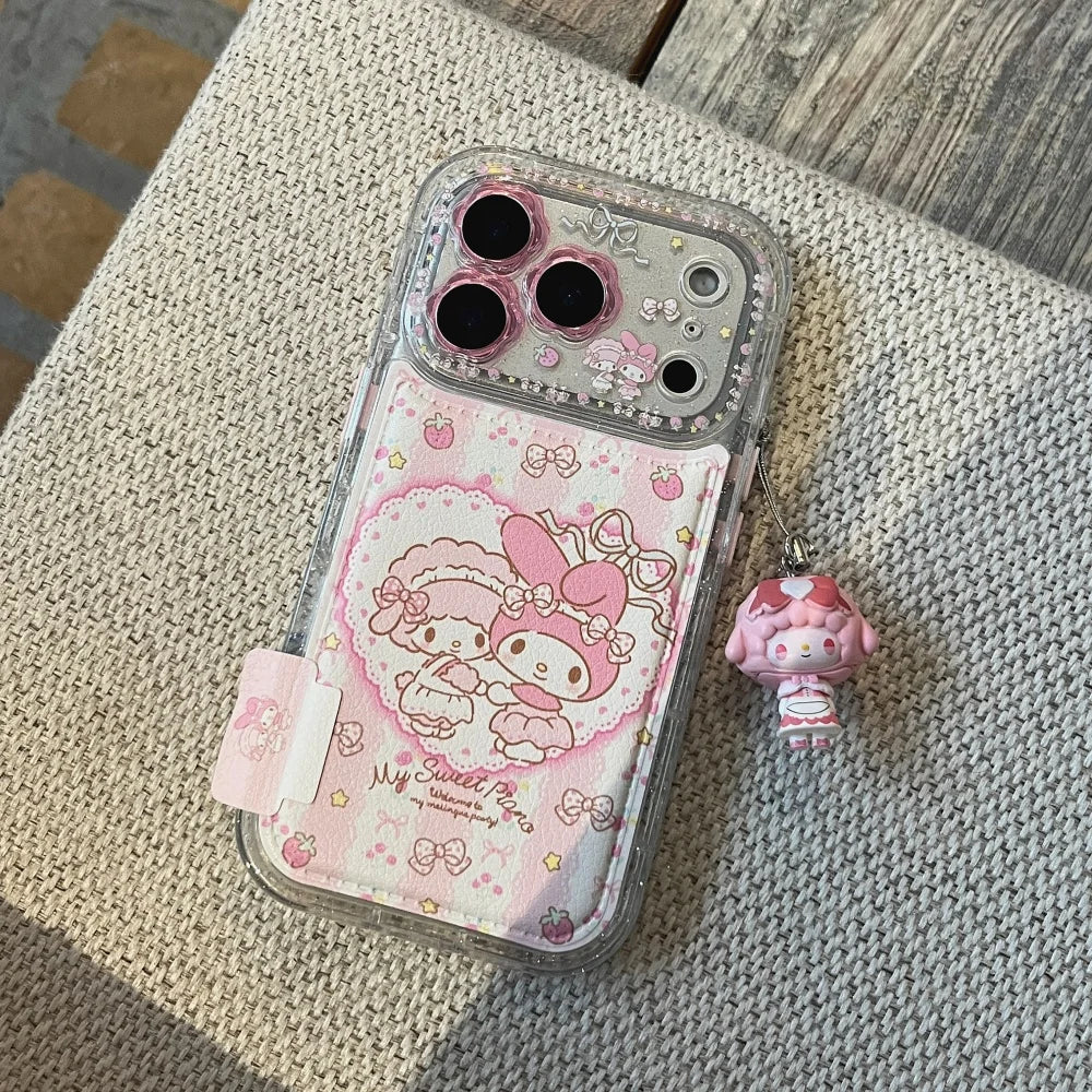 Leather Little Sheep Melody Phone Case With Bracelet Phone Case For iPhone