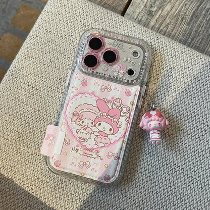 Leather Little Sheep Melody Phone Case With Bracelet Phone Case For iPhone