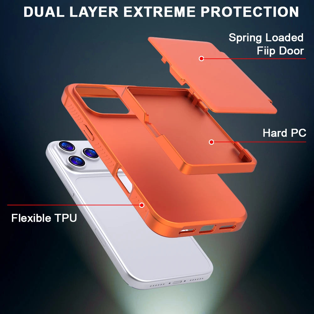 Flip Card Bag Mirror Case For iPhone