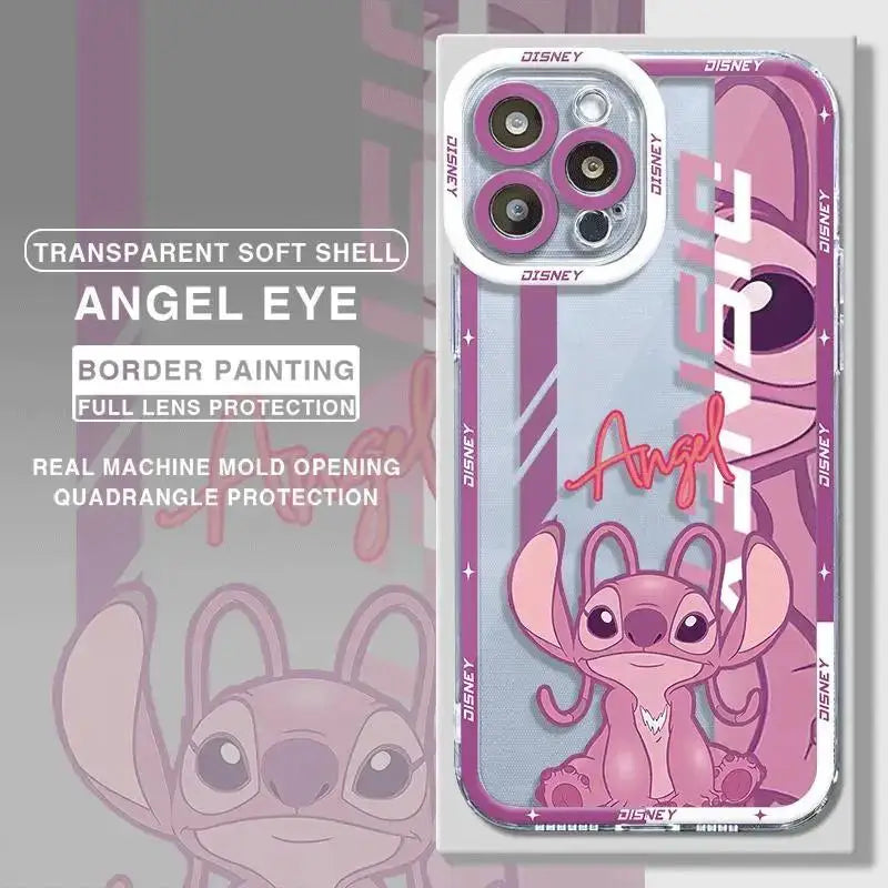 Couple Cartoon Lilo Stitch Phone Case For IPhone