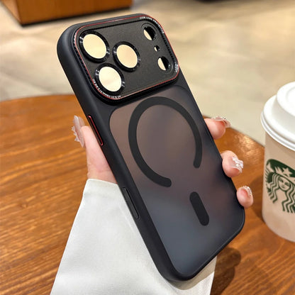 Luxury Magnetic Metal Lens Bumper Protection Case For iPhone