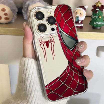 Red Marvel Spider Man Cartoon Phone Case For iPhone