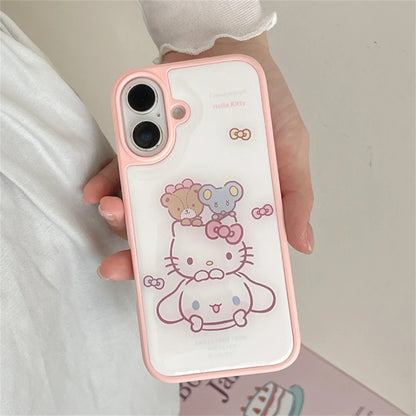 Luxury Cartoon Pink Hello Kitty Cat Bear Phone Case