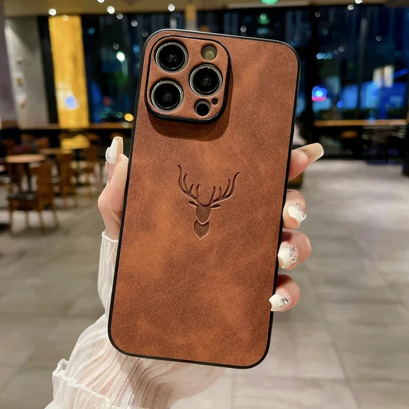 Luxury Cortex Deer Matte Phone Case