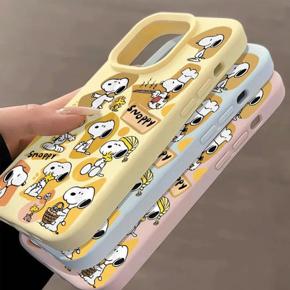 Cute Cartoon Animation Creative Soft Shell Snoopy Mobile Phone Case For iPhone