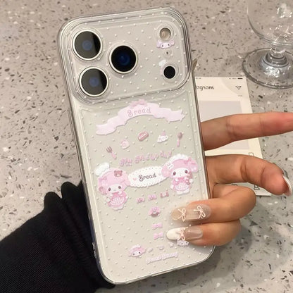 Cute Anime Cartoon Rabbit Transparent Phone Case Protective Cover For iPhone