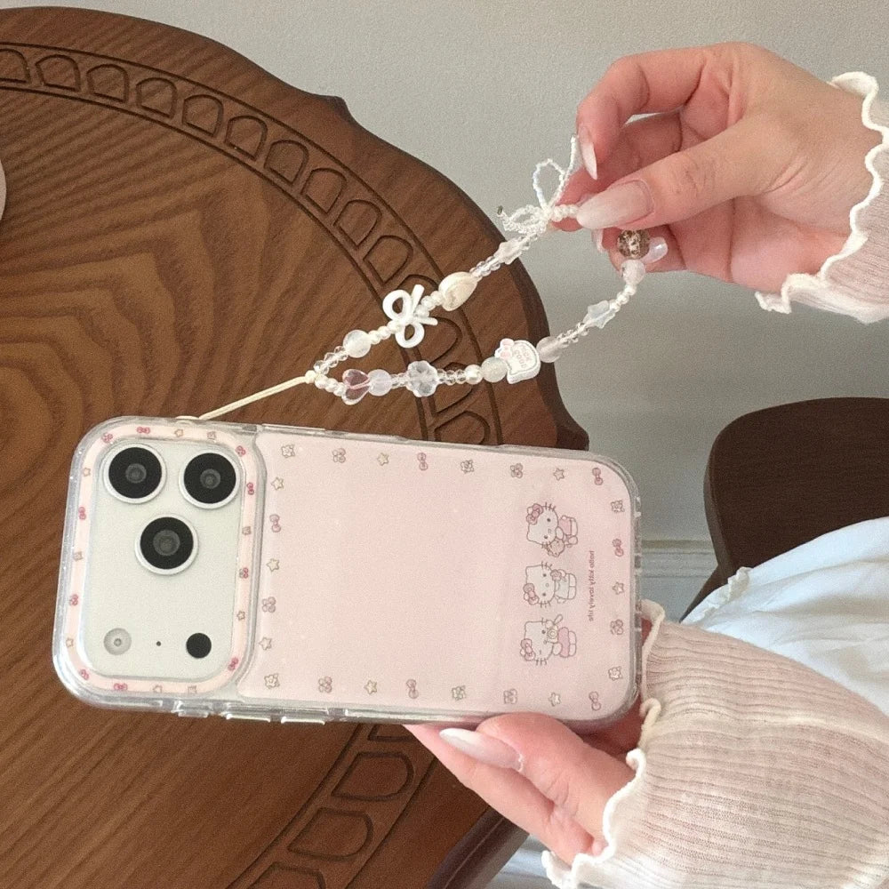 Luxury Drip Glue Gilded Three Kitty Hot Sale Phone Case For iPhone