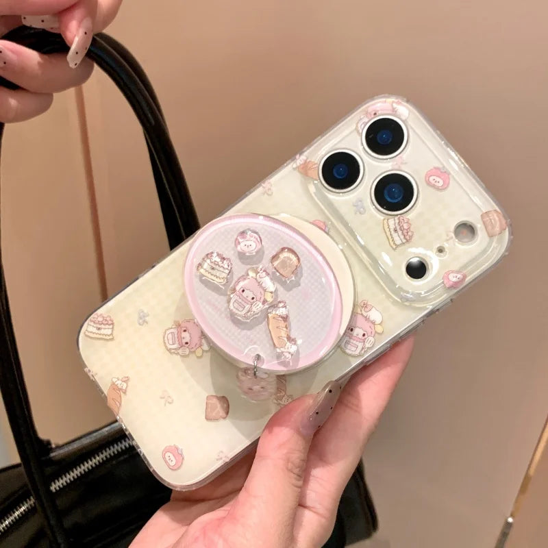 Kawaii Cute Sweet cake My Melody Magsafe Wireless Charge Case For iPhone