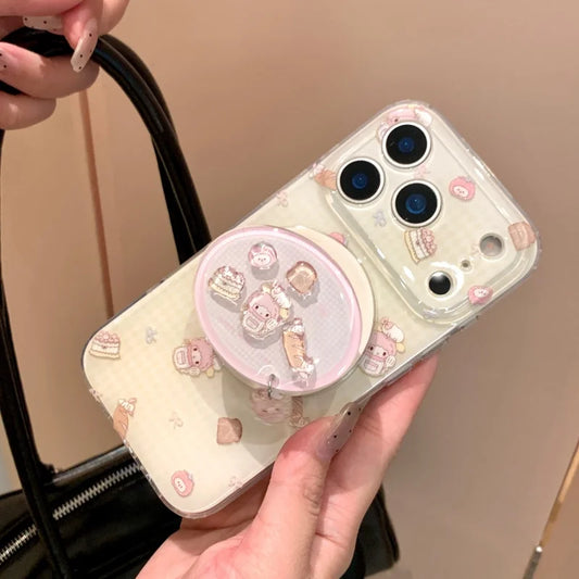 Kawaii Cute Sweet cake My Melody Magsafe Wireless Charge Case For iPhone