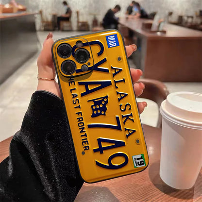 Retro Vintage License Plate Phone Case For iPhone