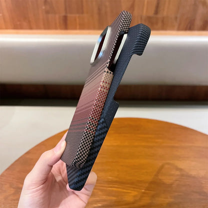 Shockproof Carbon Fiber Magnetic Semi Wrap Phone Case For iPhone