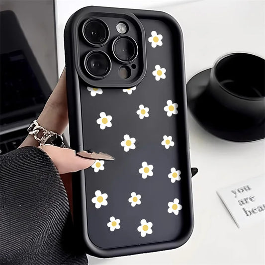 Flower Shockproof Silicone Cover Soft Funda Phone Case