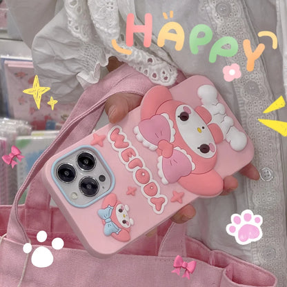 3D Sanrio Star Melody Cartoon Phone Case  For iPhone