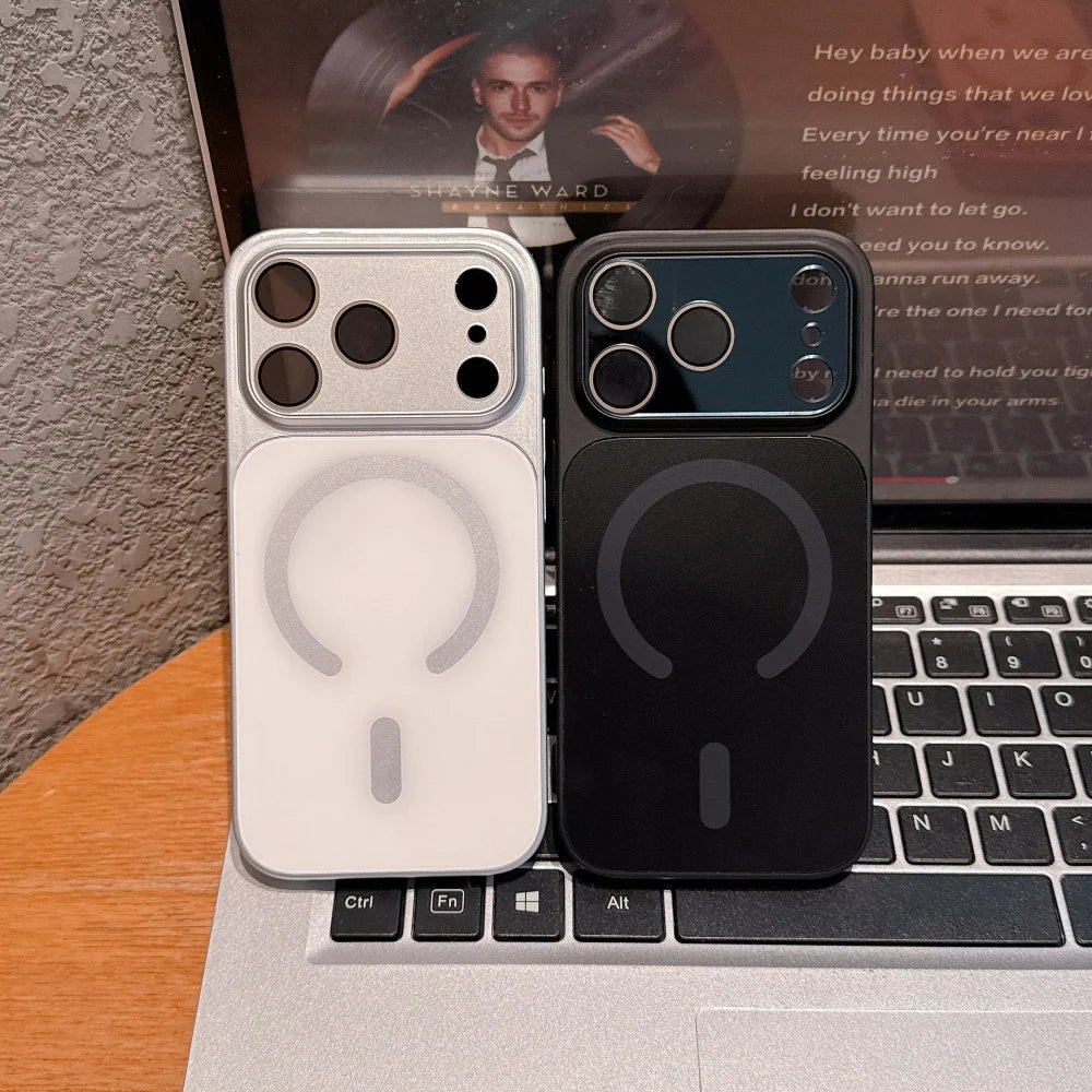 For Magsafe Double Color Contrast Matte Case  For iPhone