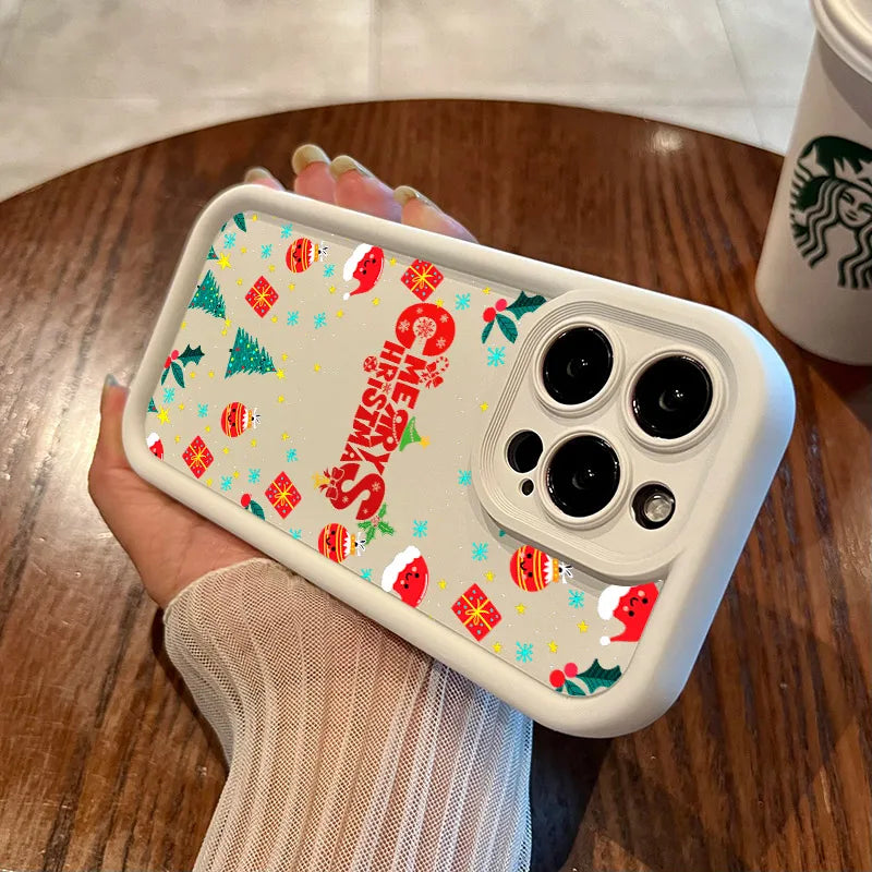 Merry Christmas Happy New Year Silicone Case For iPhone
