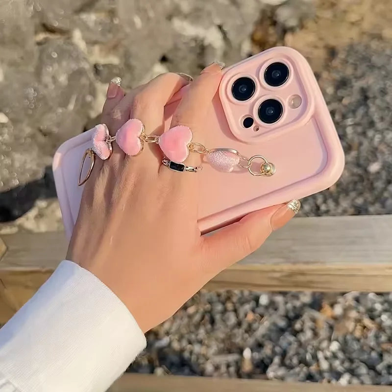 Magnetic Belt Love Chain Silicone Soft Phone Case For iPhone