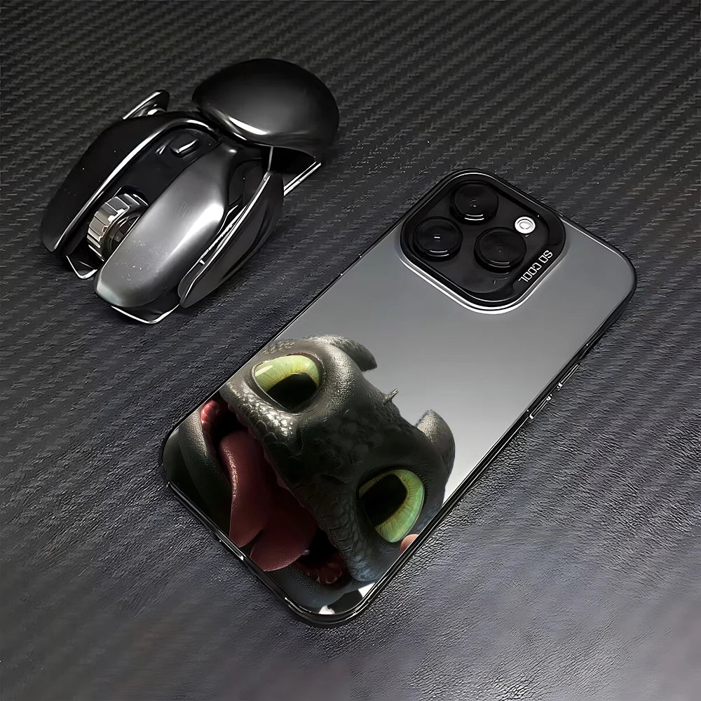 Lovely Couple Toothless Fury Dragon Phone Case For iPhone